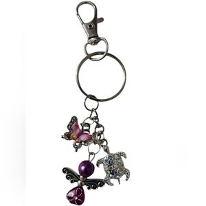 Hand Crafted Purple Bag Charm/Key Chain